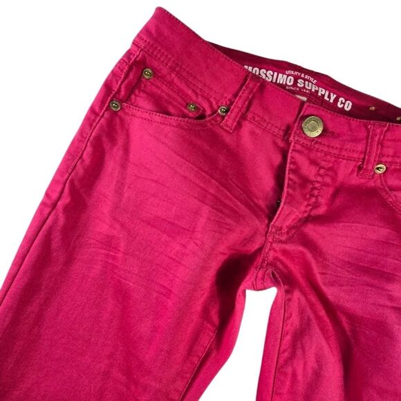 Mossimo Supply Co. Bold Pink Skinny Jeans Size 3 - Picture 7 of 11